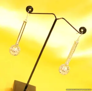 Elegant White Rhodium Fashion Danglers