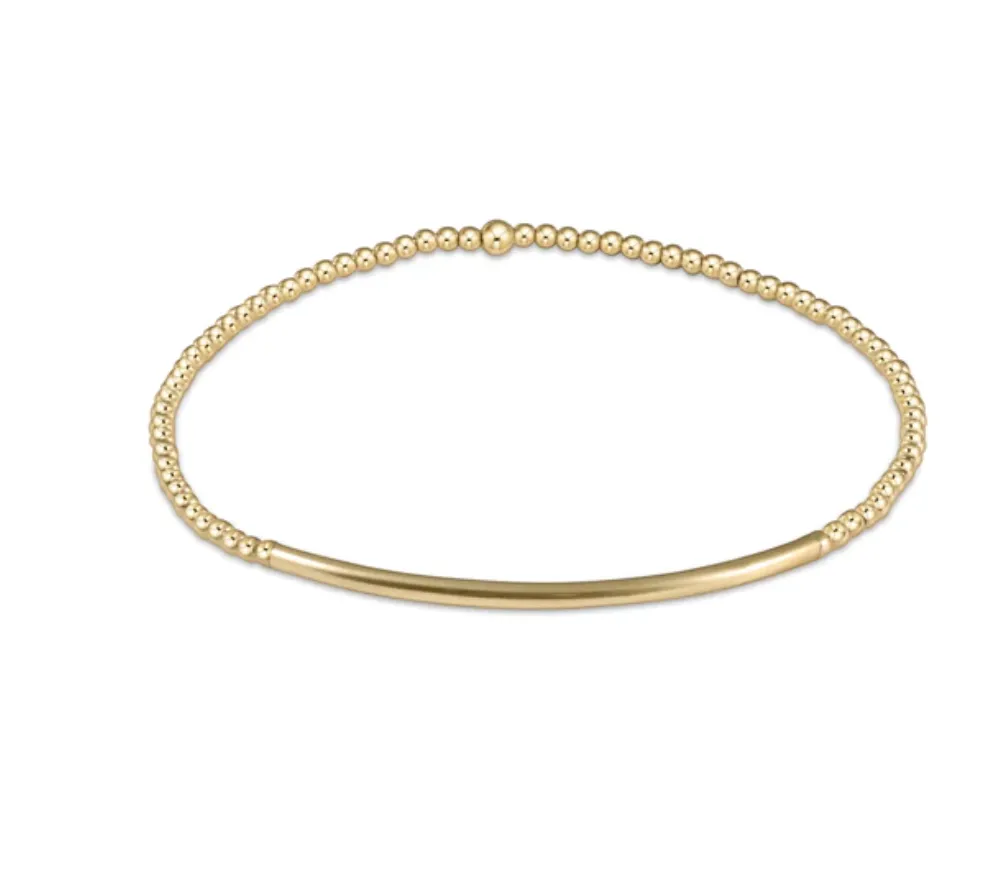 ENewton Classic 2mm Bliss Bar Gold Bracelet