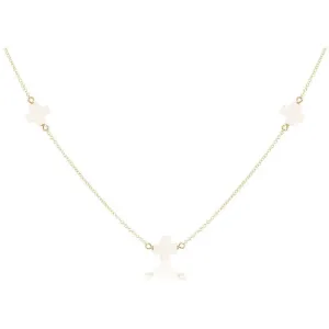 enewton design : 15" Choker Simplicity Chain Gold -White Cross