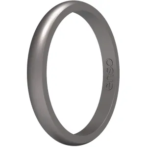 Enso Rings Halo Elements Series Silicone Ring - Platinum
