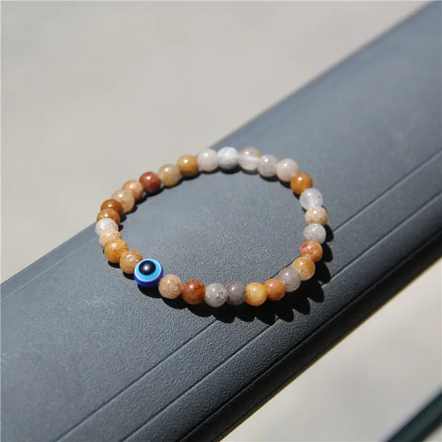 Evil Eye Beads Stone Bracelet For Men Fashion Jewelry- Buddha Health Balance Yoga Reiki