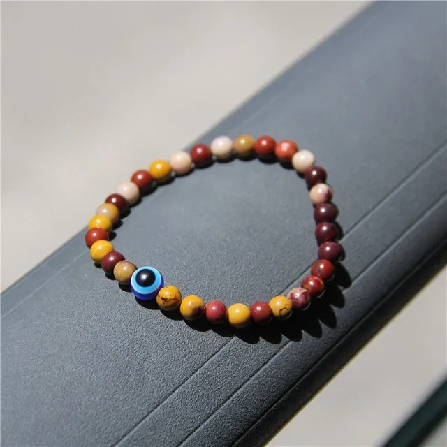 Evil Eye Beads Stone Bracelet For Men Fashion Jewelry- Buddha Health Balance Yoga Reiki