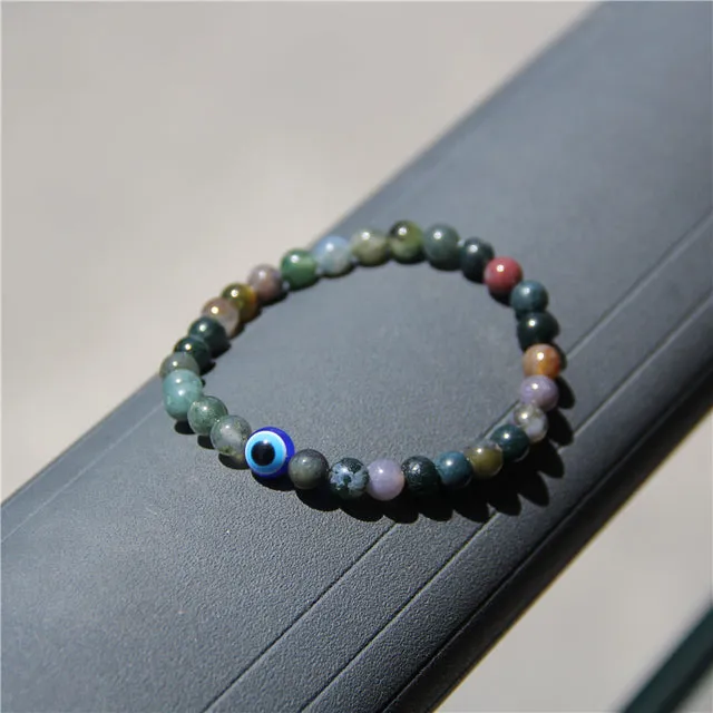 Evil Eye Beads Stone Bracelet For Men Fashion Jewelry- Buddha Health Balance Yoga Reiki