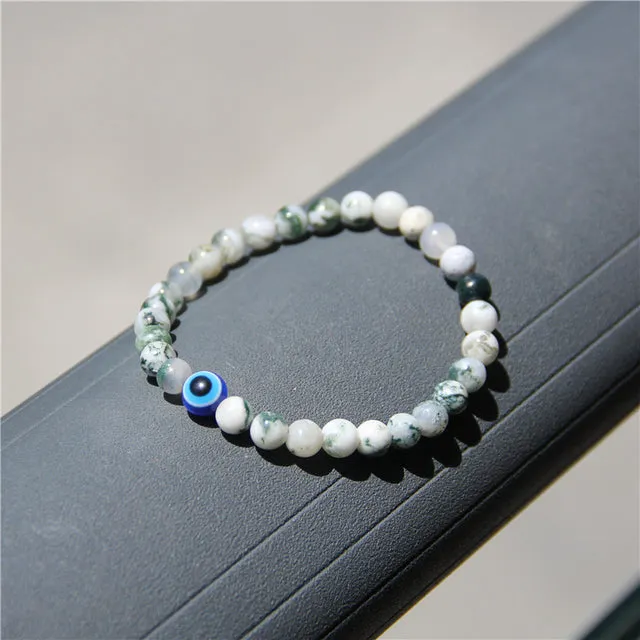 Evil Eye Beads Stone Bracelet For Men Fashion Jewelry- Buddha Health Balance Yoga Reiki