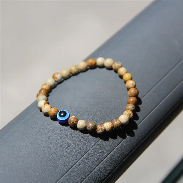 Evil Eye Beads Stone Bracelet For Men Fashion Jewelry- Buddha Health Balance Yoga Reiki