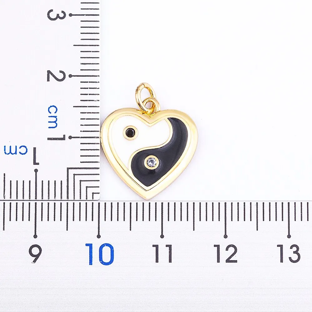 Fashion Classic Yin and Yang Gossip Taiji Gold Plated Zircon Pendant