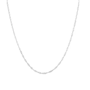 Fine Singapore Chain Necklace Silver