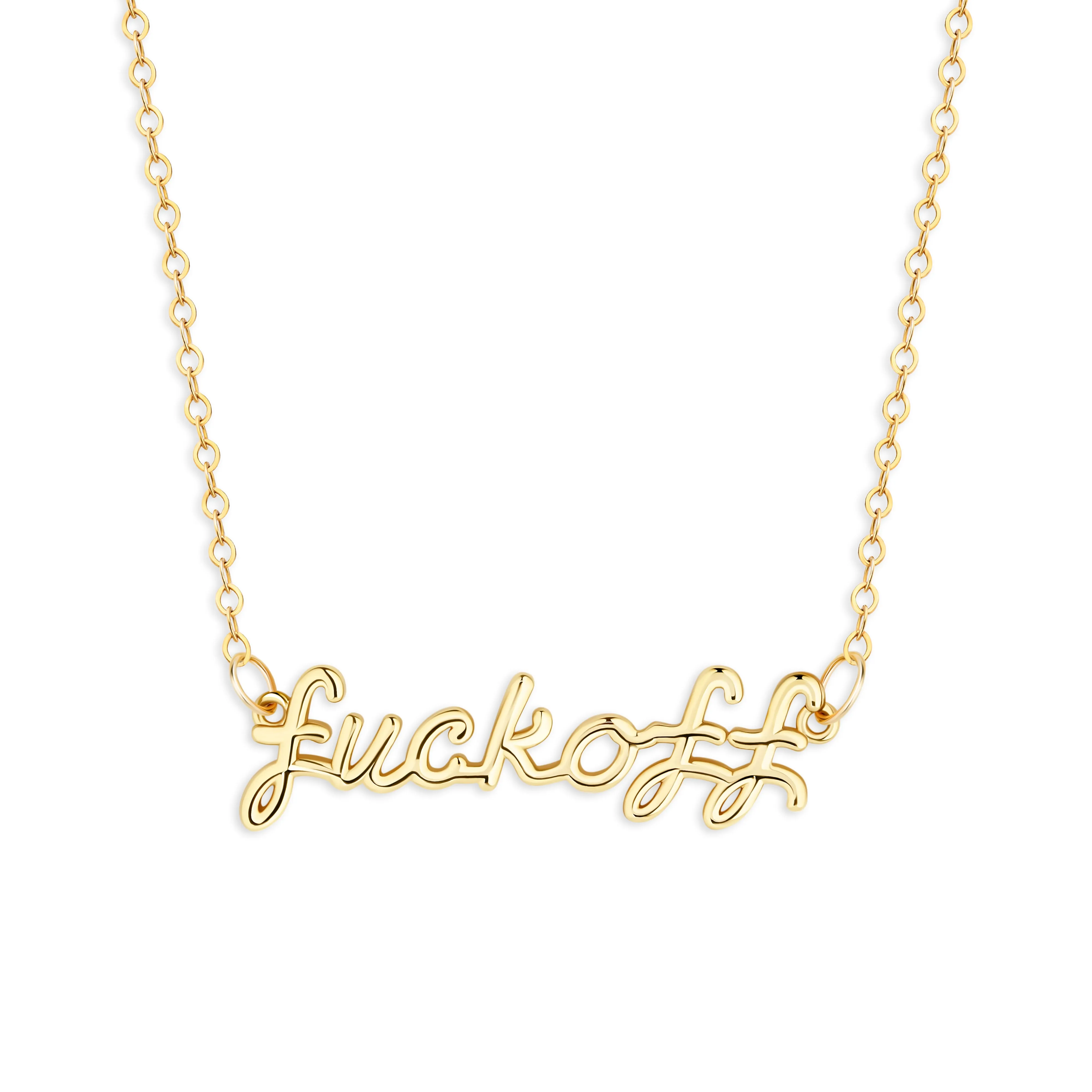 F**K Off Necklace (Gold and Silver)