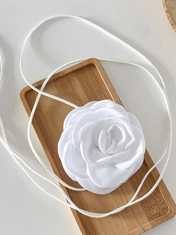Flower Shape Lace-Up Necklaces Accessories Dainty Necklace