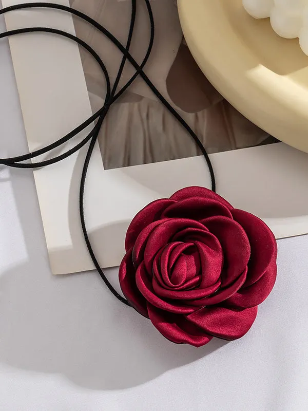 Flower Shape Lace-Up Necklaces Accessories Dainty Necklace