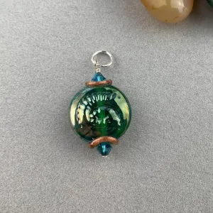 FOSSIL II ~ HANDMADE GLASS PENDANT