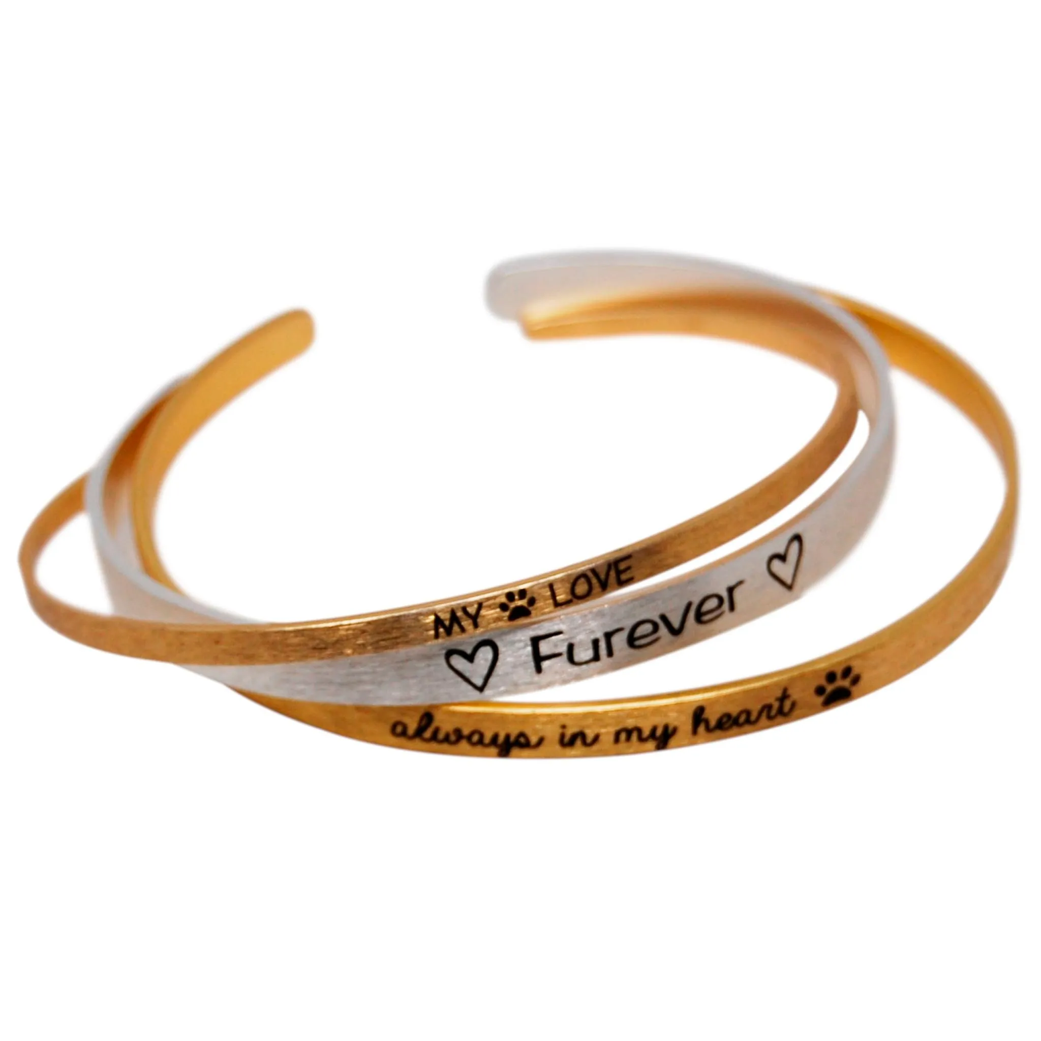 Furever Brass Bangle Trio