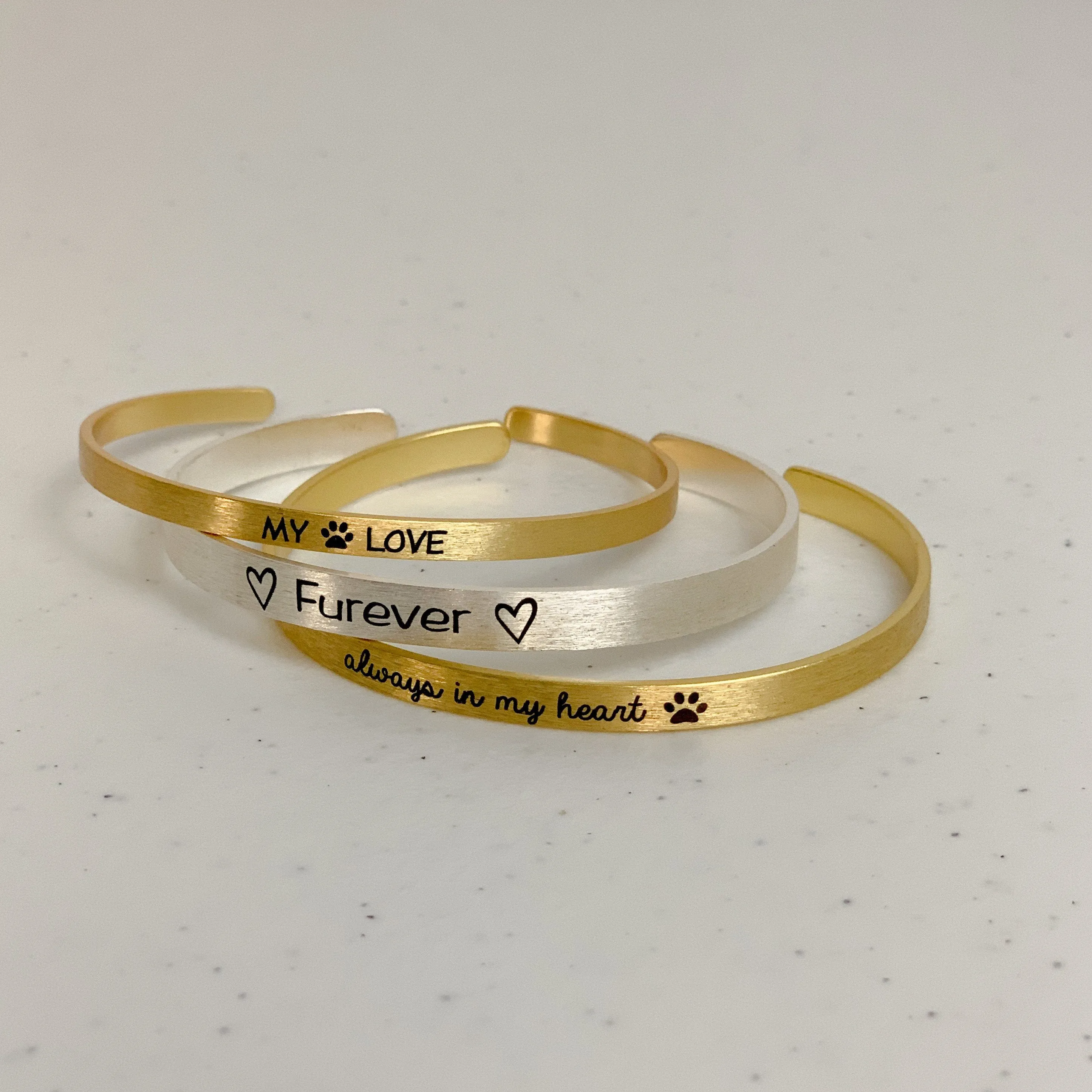 Furever Brass Bangle Trio