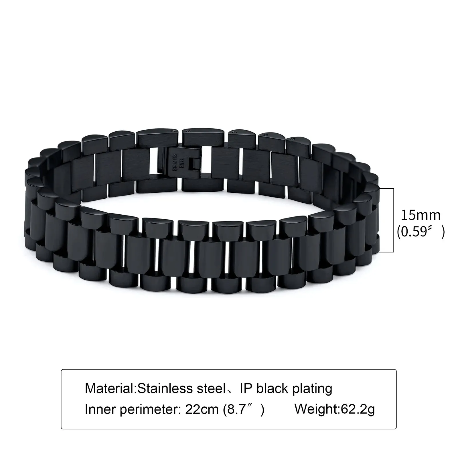 Gent's President Bracelet Stainless Steel Watch Band Bracelet for Men