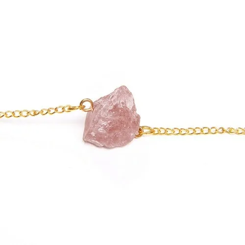 Geometric Crystal Necklace Natural Stone Necklace for women Girl Femme