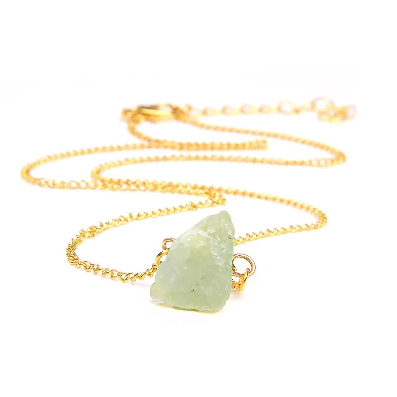 Geometric Crystal Necklace Natural Stone Necklace for women Girl Femme
