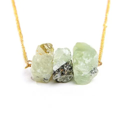 Geometric Crystal Necklace Natural Stone Necklace for women Girl Femme
