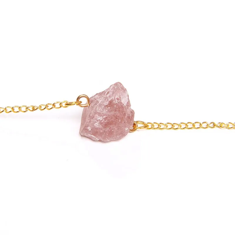 Geometric Crystal Necklace Natural Stone Necklace for women Girl Femme