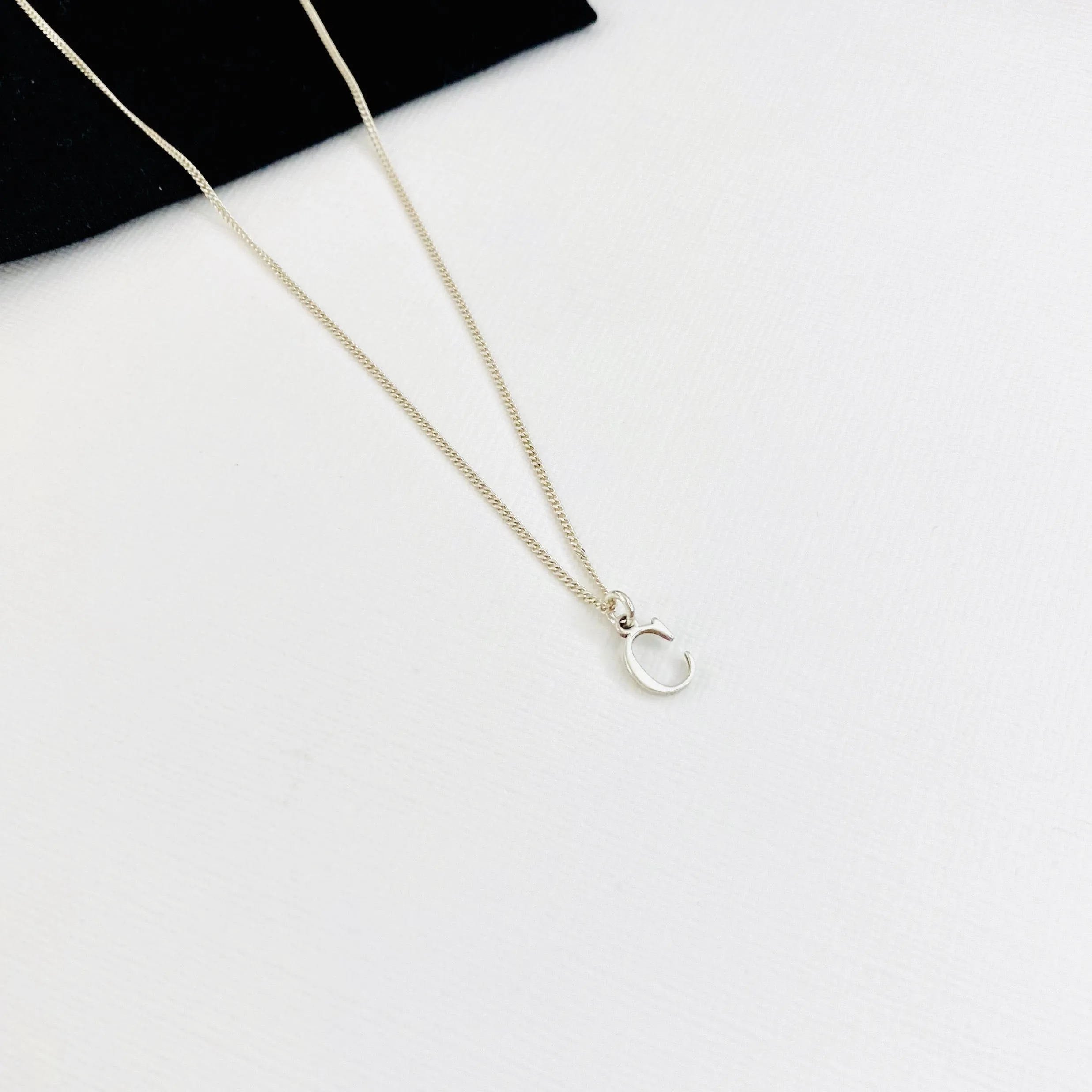 Girls Initial Necklace Sterling Silver