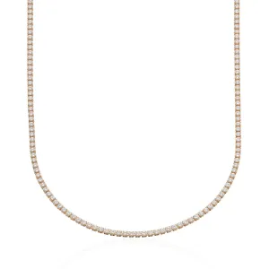 Gold Slim Classic Tennis Chain Necklace