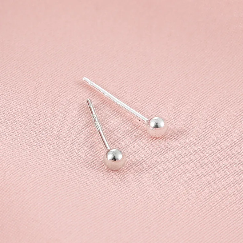 Gold Vermeil E097 dainty ball stud earrings