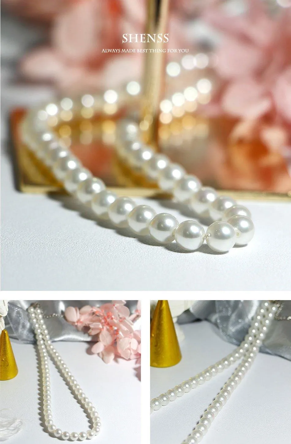 Graceful Silver 925 Pearl Necklace - Best Online Prices by Jewellery Supermarket