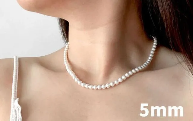 Graceful Silver 925 Pearl Necklace - Best Online Prices by Jewellery Supermarket