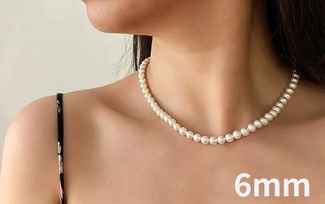 Graceful Silver 925 Pearl Necklace - Best Online Prices by Jewellery Supermarket