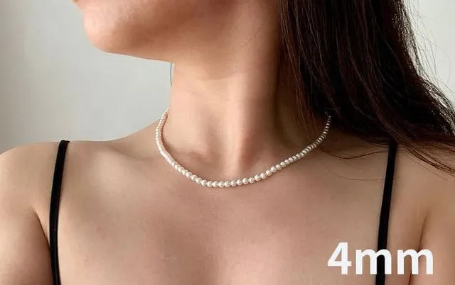 Graceful Silver 925 Pearl Necklace - Best Online Prices by Jewellery Supermarket