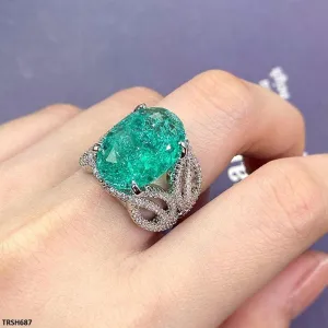 Green Diamond Zircon Studded Ring