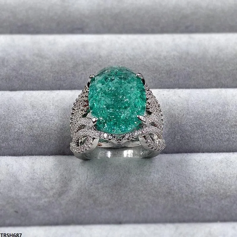 Green Diamond Zircon Studded Ring