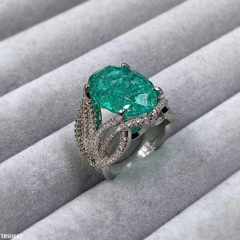 Green Diamond Zircon Studded Ring