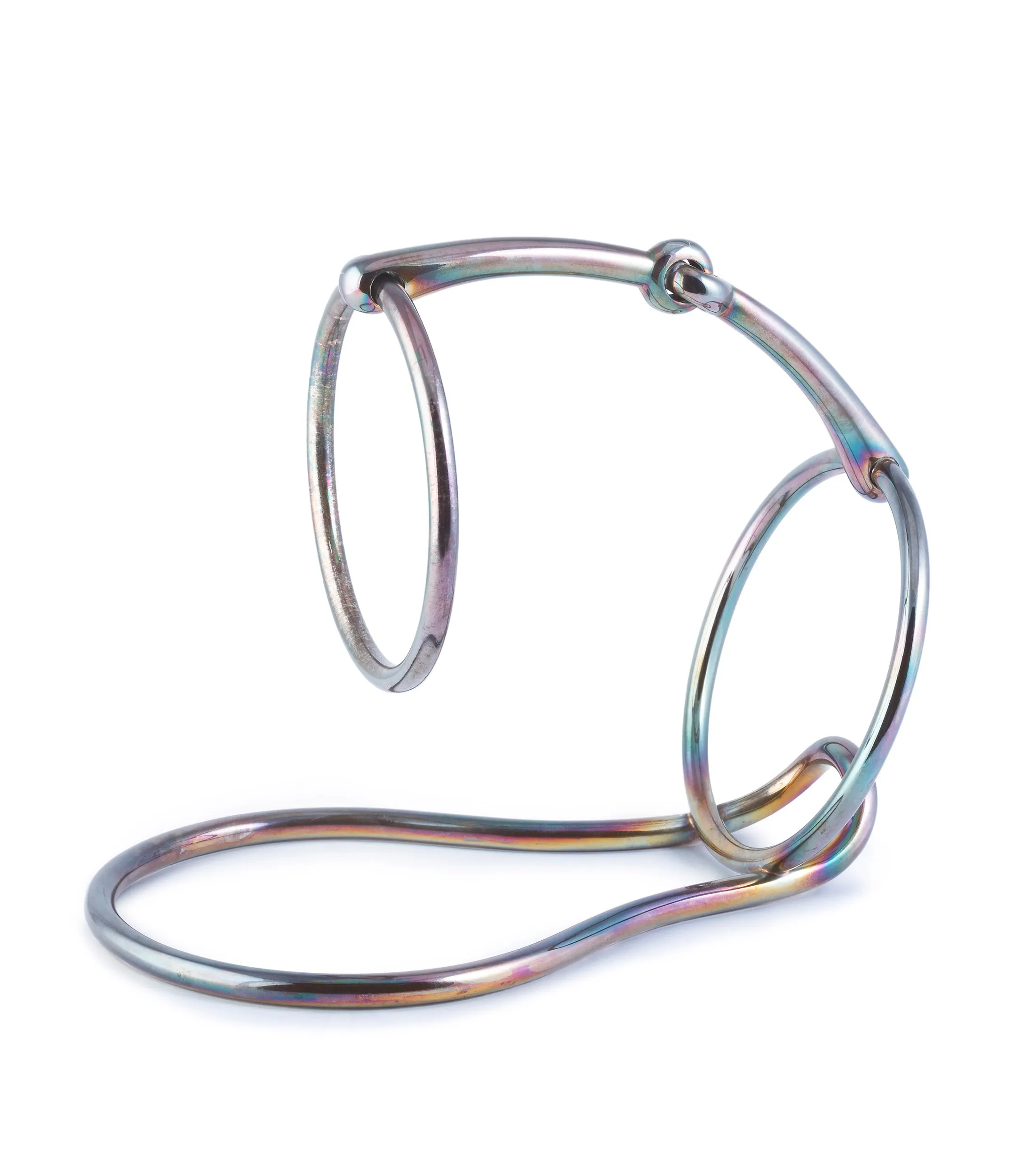 Hermès wine bottle holder | silver-plated with iridescent patina