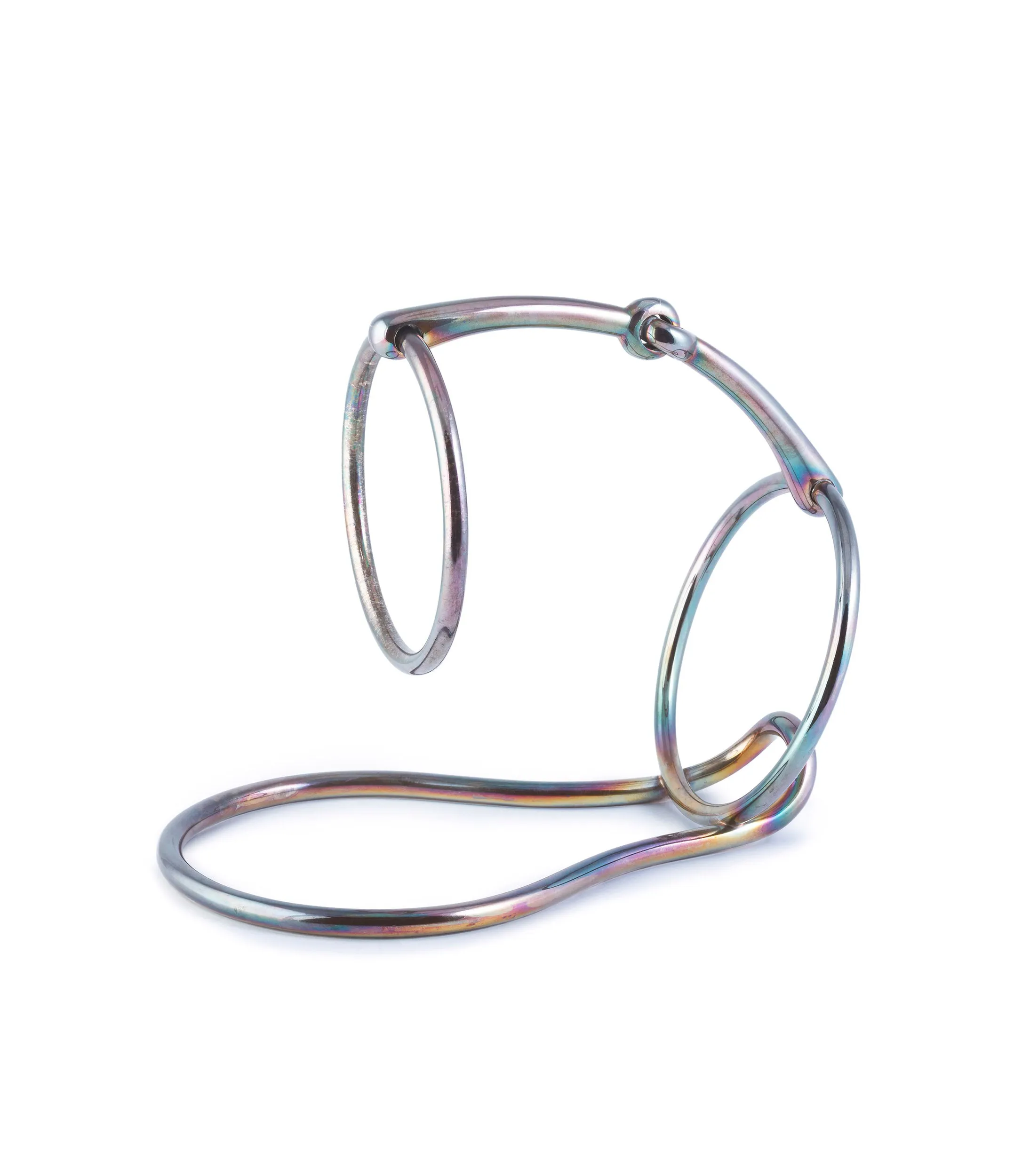 Hermès wine bottle holder | silver-plated with iridescent patina