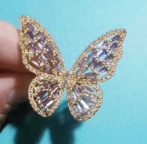 High-Grade Copper Butterfly Ring
