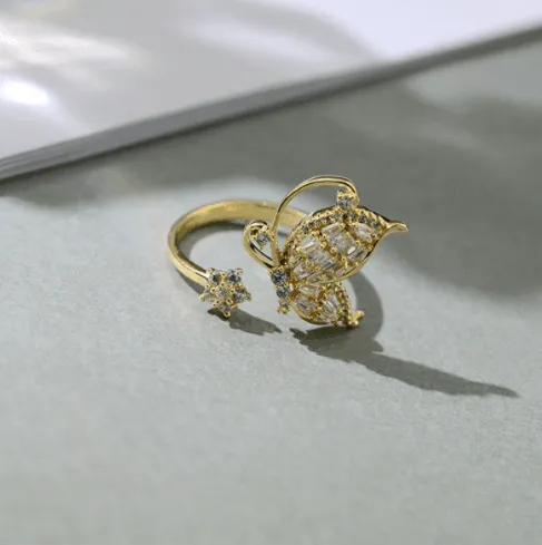 High-Grade Copper Butterfly Ring