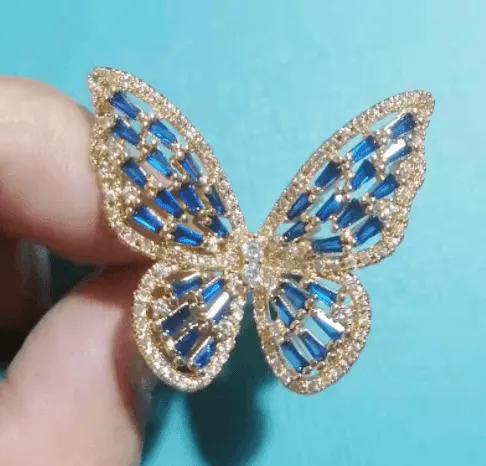 High-Grade Copper Butterfly Ring