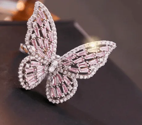 High-Grade Copper Butterfly Ring