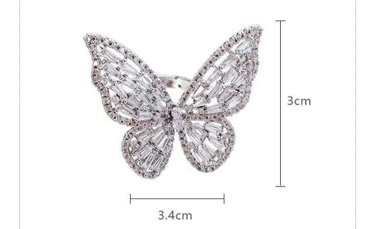 High-Grade Copper Butterfly Ring
