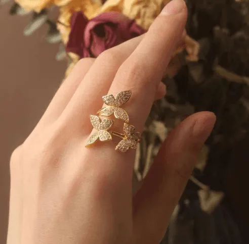 High-Grade Copper Butterfly Ring