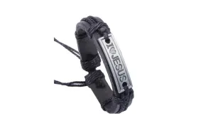 I LOVE JESUS Faux Leather Belt Charms Bracelet