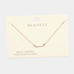 iLLASPARKZ Gold Dipped Bar Charm Bracelet