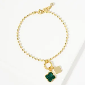 iLLASPARKZ Gold Dipped Double Quatrefoil Charm Bracelet