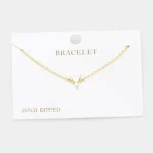 iLLASPARKZ -Y- Gold Dipped Metal Monogram Charm Bracelet