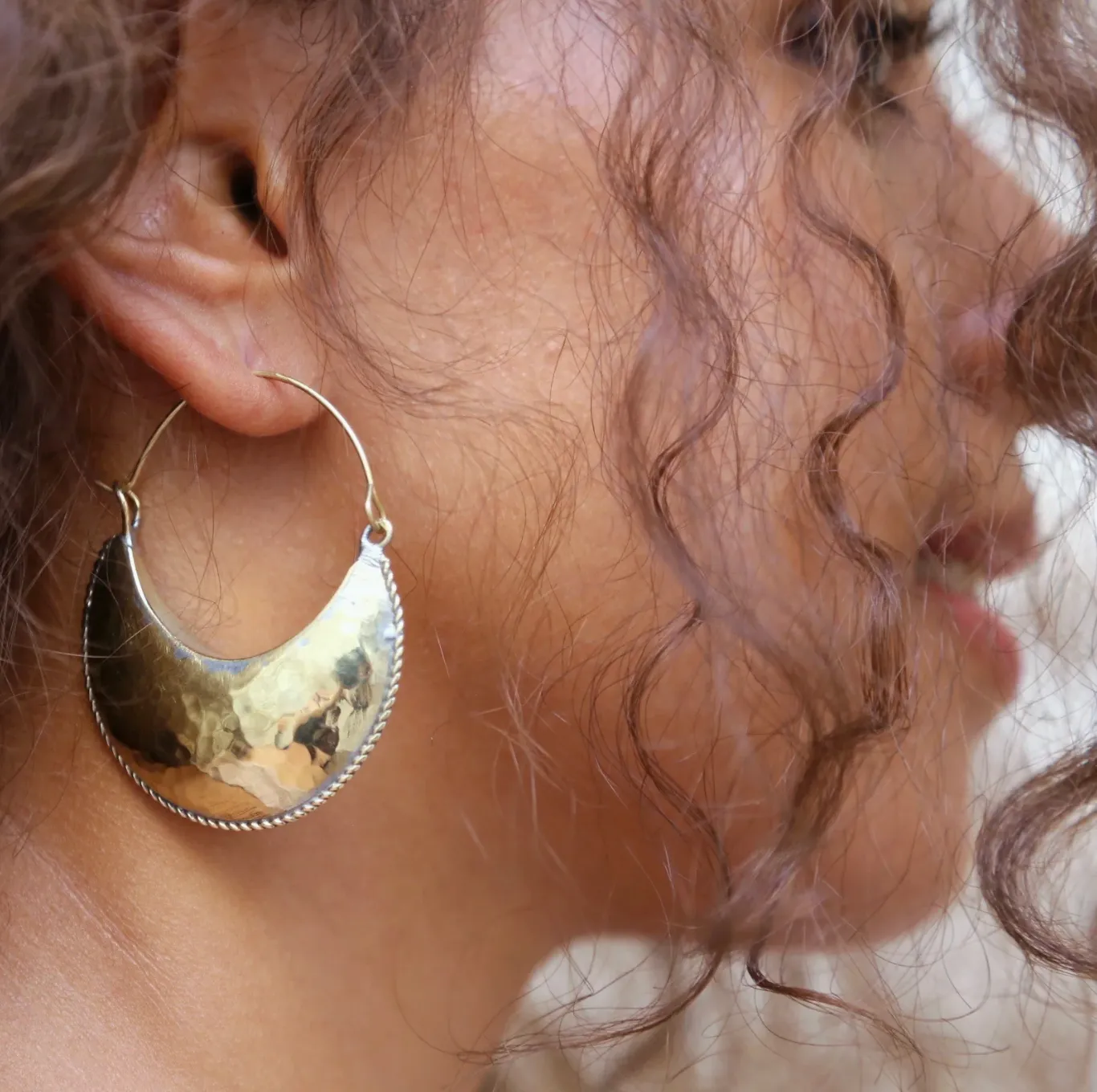 Kamah Crescent Hoop Earrings