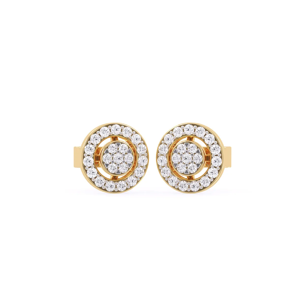 Lab Grown Diamond Cluster Halo Elegant Studs