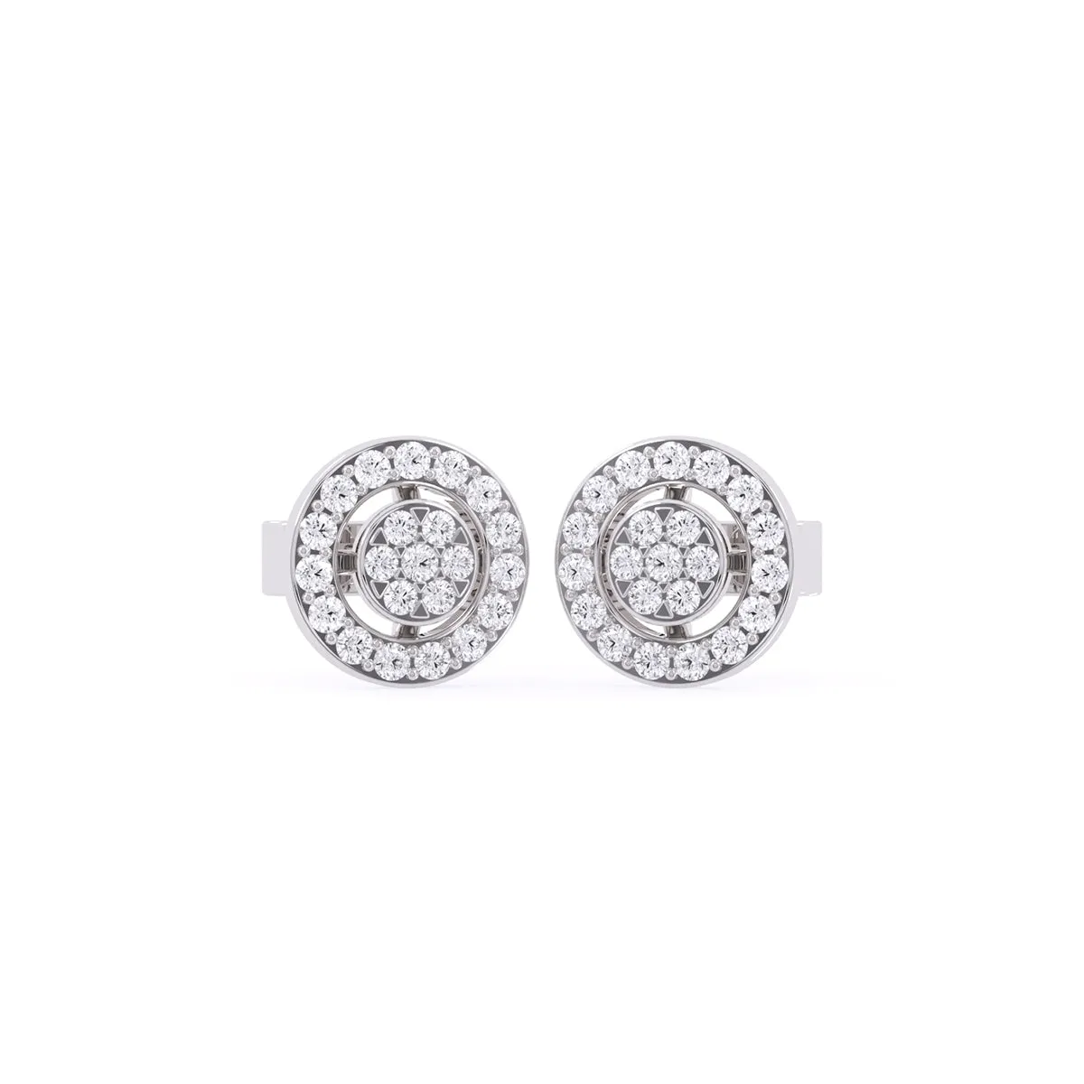 Lab Grown Diamond Cluster Halo Elegant Studs
