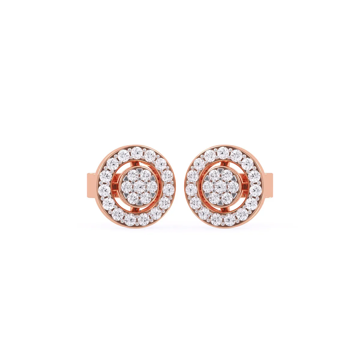 Lab Grown Diamond Cluster Halo Elegant Studs