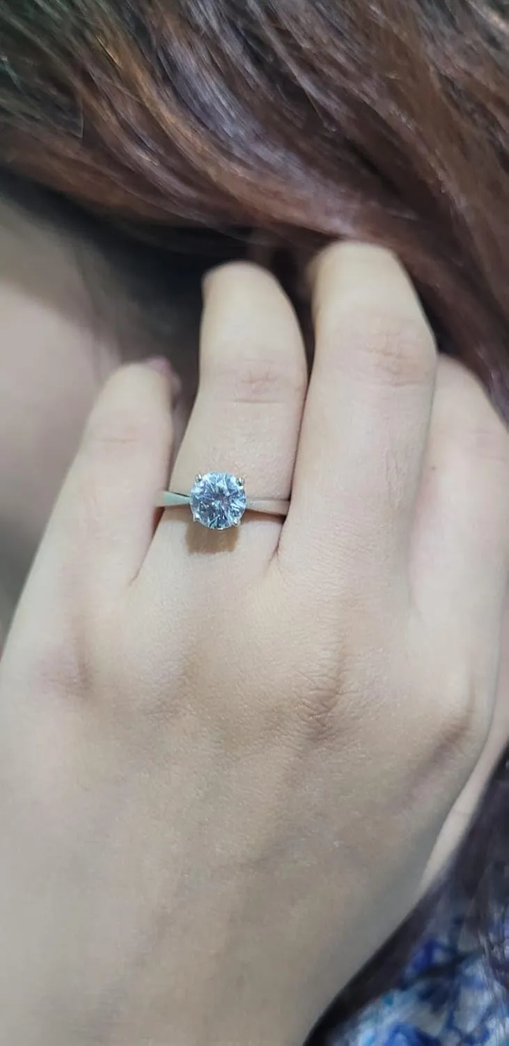 Lab Grown Diamond Engagement Ring For Women IGI Certified Ultra Premium Colorless Diamond D-E/VVS 14K Gold Wedding and Solitaire Ring 1 Ct & 2 carat Womens Jewelry