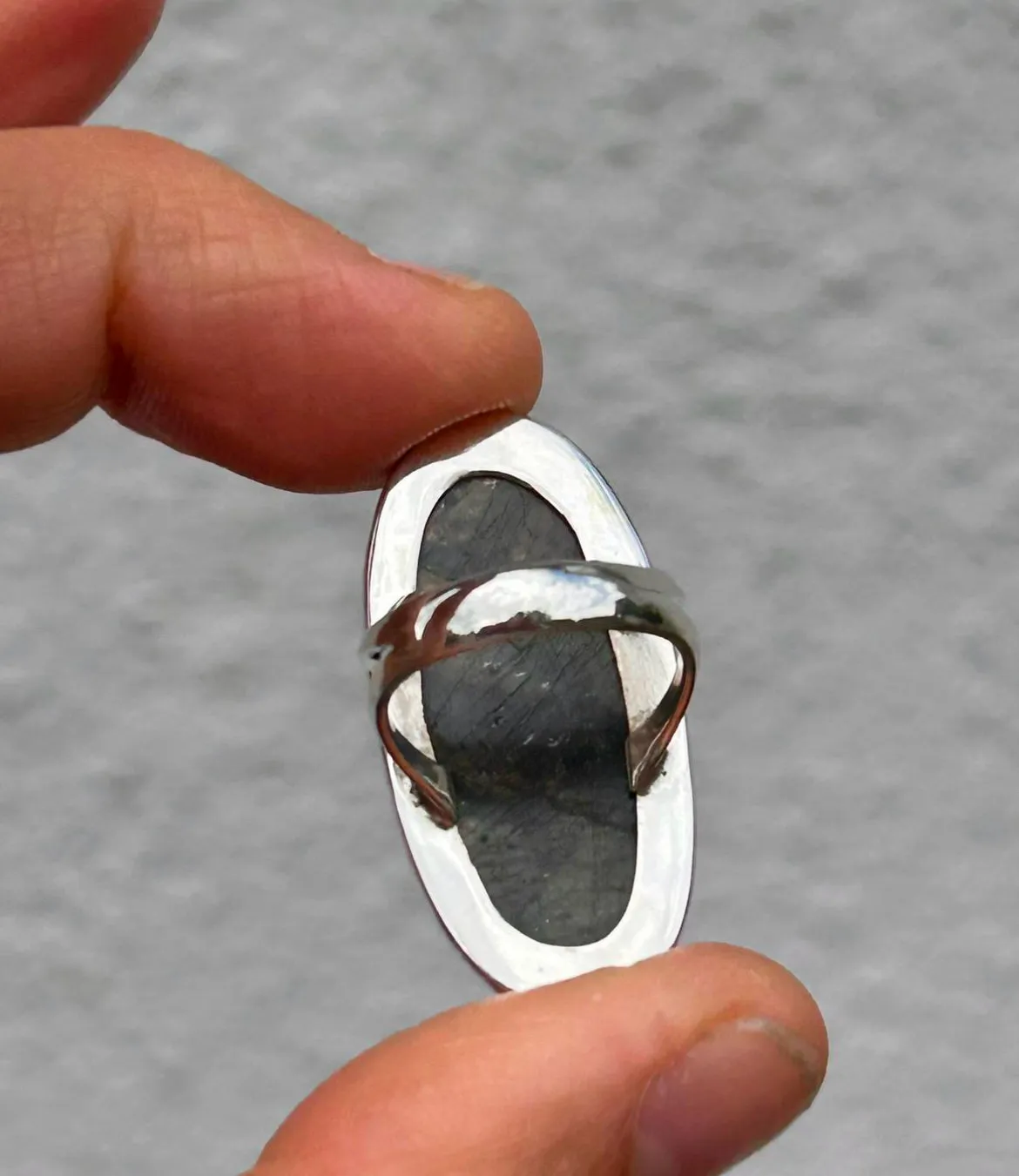 Labradorite Huge Oval Ring - Size M